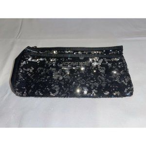VICTORIA SECRET BLACK SEQUINS MAKEUP BAG